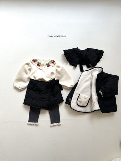 Bloom.b45｜(0m-24m/85cm-125cm) 蝴蝶結印花絎縫雙面刷毛外套20