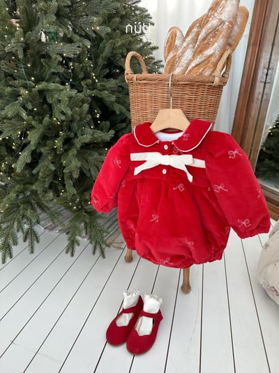 Nutt05｜(3m-16m) 蝴蝶結夾層棉包屁衣7