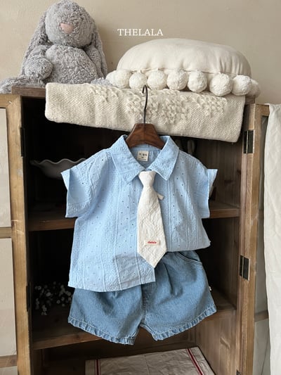 thelala37｜ (70-115-mom) 壓花親子襯衫4