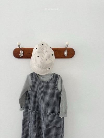 MiniRobe42｜(70-110) 無袖格紋拉鍊連身衣10