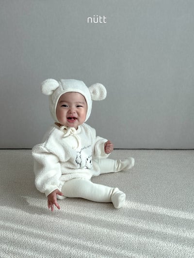 Nutt06｜(3m-16m) 小熊刷毛含小熊帽16