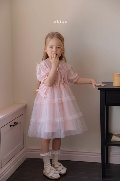 M-KIDS10｜(65-115cm) 短袖開襟綁帶外套8