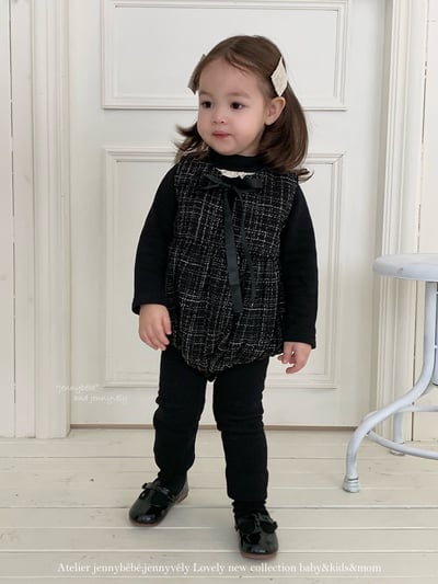JE 657｜(66-90cm)  格紋翻領娃娃包屁衣14