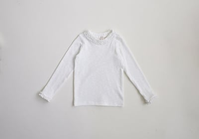 FLO22｜(75-140) 3色滾邊抓皺領上衣21