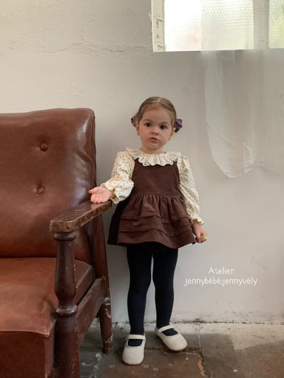 JE582｜(73-100cm) 滾邊翻領上衣/燈芯絨吊帶包屁裙9