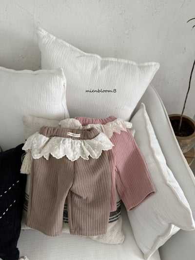 Bloom.b38｜(0m-24m/85cm-125cm) 蕾絲裙擺刷絨長褲10