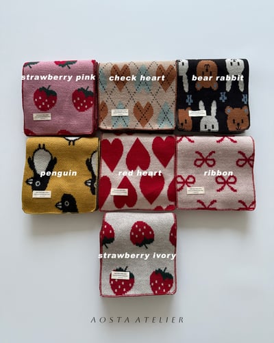 AOSTA05｜(6m-5y) 印花針織圍巾1