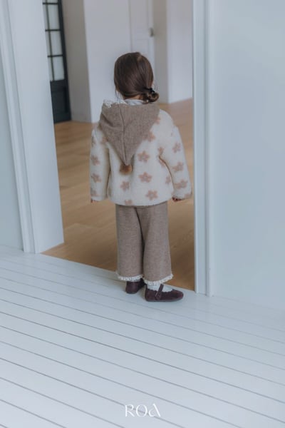 ROA01｜(80cm-120cm) 甜美小花絨毛外套6