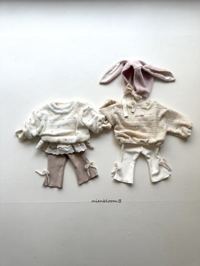 Bloom.b36｜(0m-24m/85cm-125cm) 刷絨蝴蝶開叉喇叭褲5