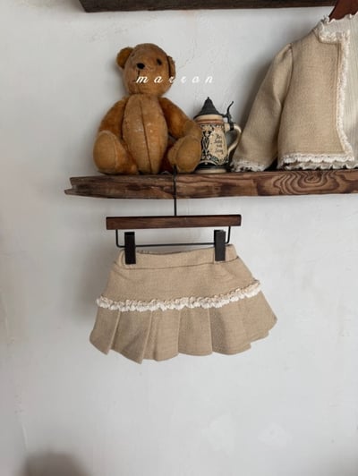 Marron 33｜(1y-6y) 法式蕾絲百褶褲裙15