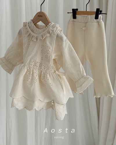 AOSTA14｜(6m-5y) 蕾絲棉質背心8