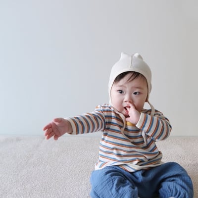 LEMONADE11｜(55cm-85cm) 2色撞色條紋上衣2