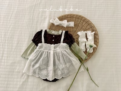 Valubebe62｜(65-90) 刺繡小花洋裝2