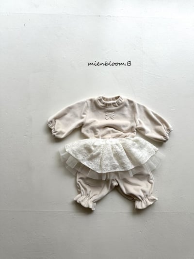 Bloom.b27｜(0m-24m/85cm-125cm) 刷絨蝴蝶緞帶蕾絲上衣8