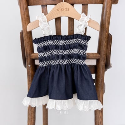 M-KIDS18｜(65-115cm) 蕾絲滾邊上衣6