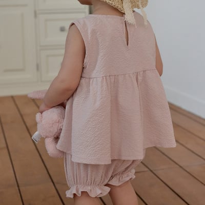 bebe nine17  (6m-24m) 2色氣質波浪無袖套裝13