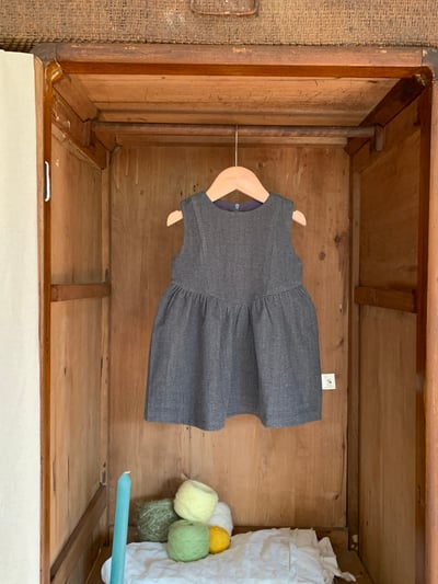 JE608｜(80cm-110cm) 學院素面背心洋裝/花邊領上衣3