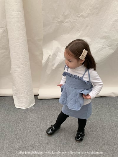 JE 389｜(73-100cm)  細肩絎縫線套裝裙14