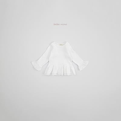 bebe nine07 (65-115) 3色荷葉裙擺上衣16