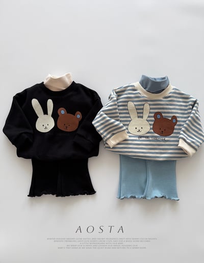 AOSTA07｜(6m-5y) 燈小熊小兔休閒上衣2