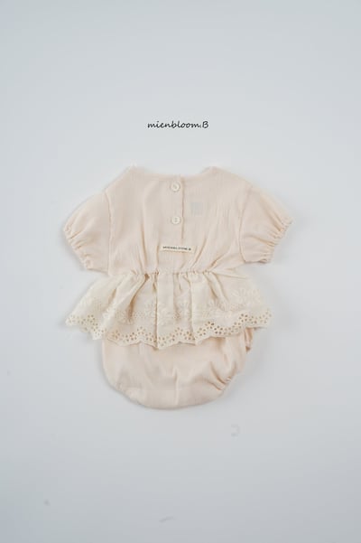 Bloom.b04｜(0m-18m) 棉麻簡約襯裙包屁衣7