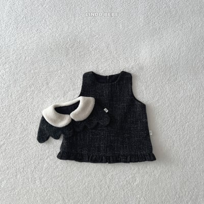 Lindo23｜(3m-18m) 小香風荷葉洋裝+天使斗篷6