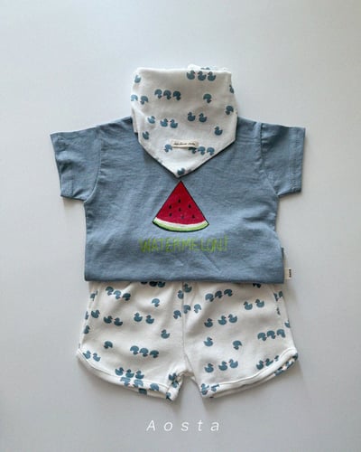 AOSTA14｜(6m-5y) 2款清涼西瓜印圖上衣10