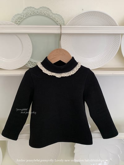 JE 659｜(73-110cm)  緹花蕾絲上衣1