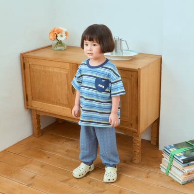 1st blue22｜(~93-118cm) 愛心條紋上衣8