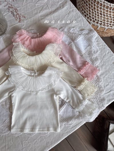 Marron08｜(1y-6y) 層次花瓣領袖上衣11