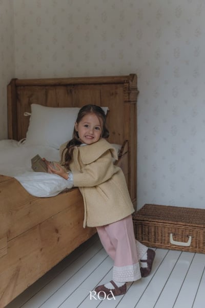 ROA32｜(80cm-120cm) 2色下擺蕾絲邊直筒褲19