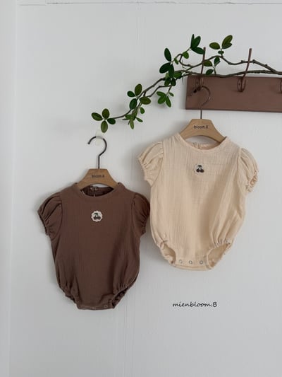 Bloom.b01｜(0m-18m) 櫻桃棉麻包屁衣7