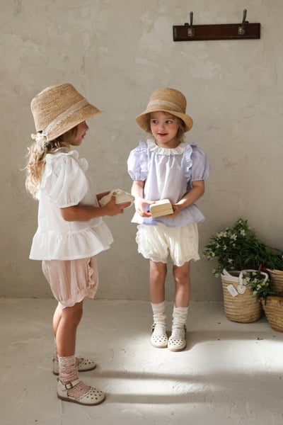 FLO01｜(75-140) 2色兩色蕾絲燈籠褲6