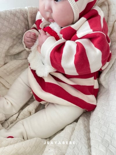 JEAYA05｜(3m-12m) 2色聖誕系列包屁衣含帽子8