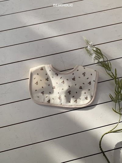 Bebe holic18｜(3m-18m) 碎花天鵝絨圍兜15