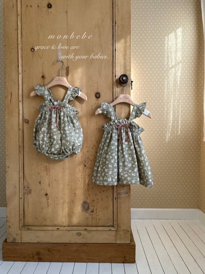 MONBEBE04｜(1y-6y) 春日碎花荷葉洋裝4