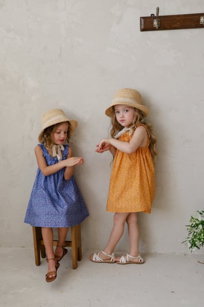 FLO20｜(75-140) 小碎花細肩洋裝2