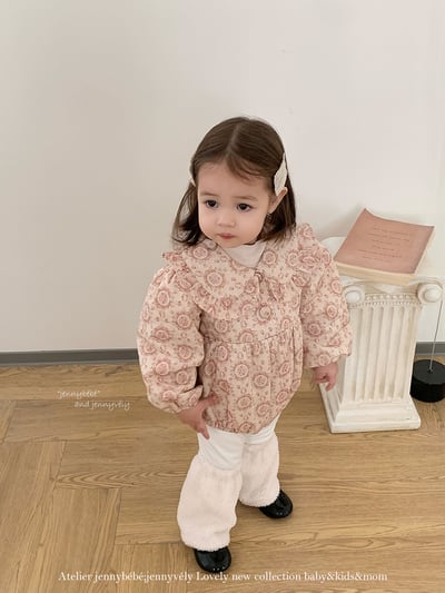 JE 249｜(66-90cm)  花朵大翻領包屁衣13