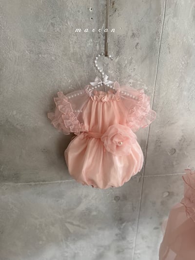 Marron05｜(3m-18m 1y-6y) 玫瑰花公主包屁衣/洋裝16