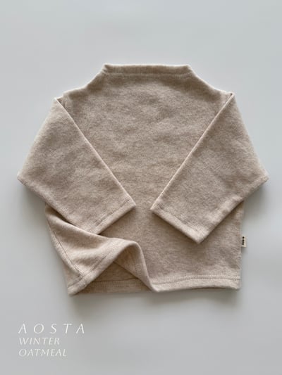 AOSTA47｜(6m-5y) 素面立領羅紋上衣4