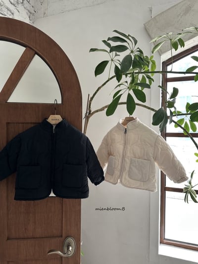 Bloom.b45｜(0m-24m/85cm-125cm) 蝴蝶結印花絎縫雙面刷毛外套5