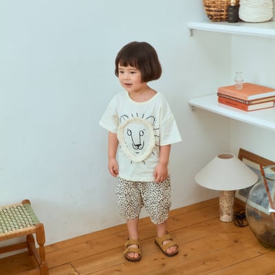 1st blue09｜(~93-118cm) 斑點七分褲3