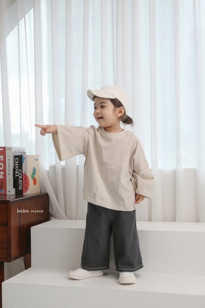 bebe nine02 (65-115) 2色寬鬆牛仔褲4