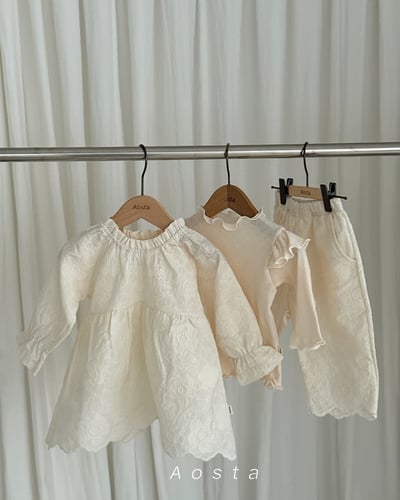 AOSTA30｜(6m-5y) 花卉壓紋/條紋洋裝5