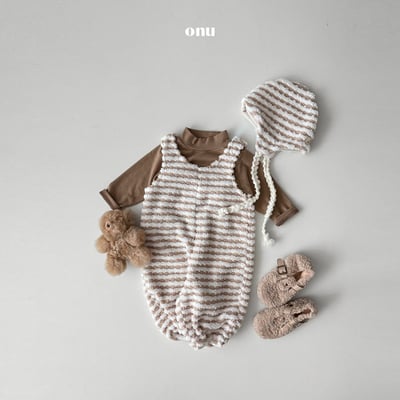 onu 12｜(free) 絨毛條紋綁帶帽5