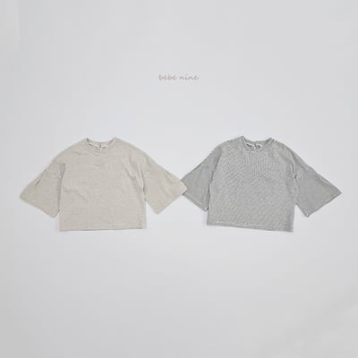 bebe nine08  (65-115) 2色條紋喇叭袖上衣14