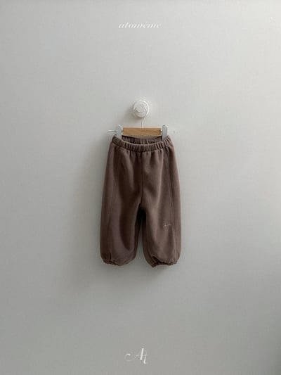 AT03｜(70-110) 韓系刺繡刷毛束口褲6