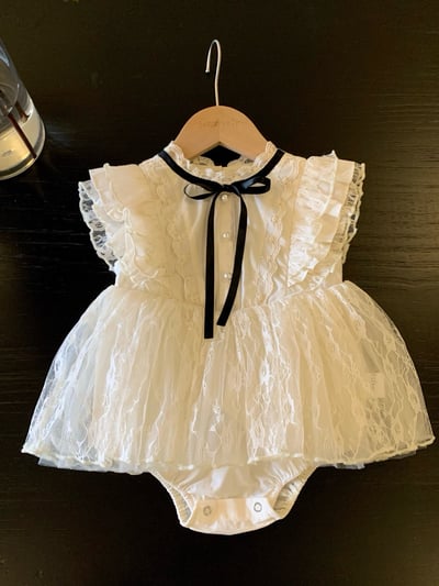 JE59｜(66-90cm) 蕾絲綁帶洋裝包屁衣18