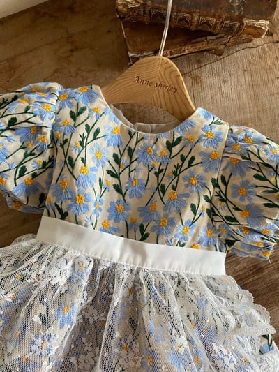 Anne Shirley39｜(1y-5y) 2色夏日刺繡花卉洋裝10