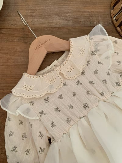 JE609｜(66cm-90cm) 碎花薄紗包屁衣8